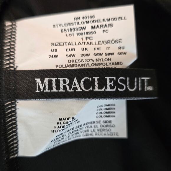 Miracle Suit Marais No Underwire Built in Bra Swimsuit Dress Women's 24W NWT - Picture 7 of 8